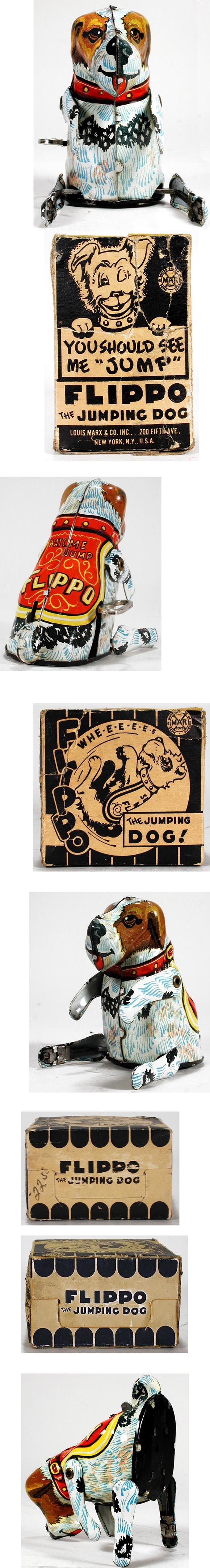 1940 Marx, Flippo the Jumping Dog in Original Box